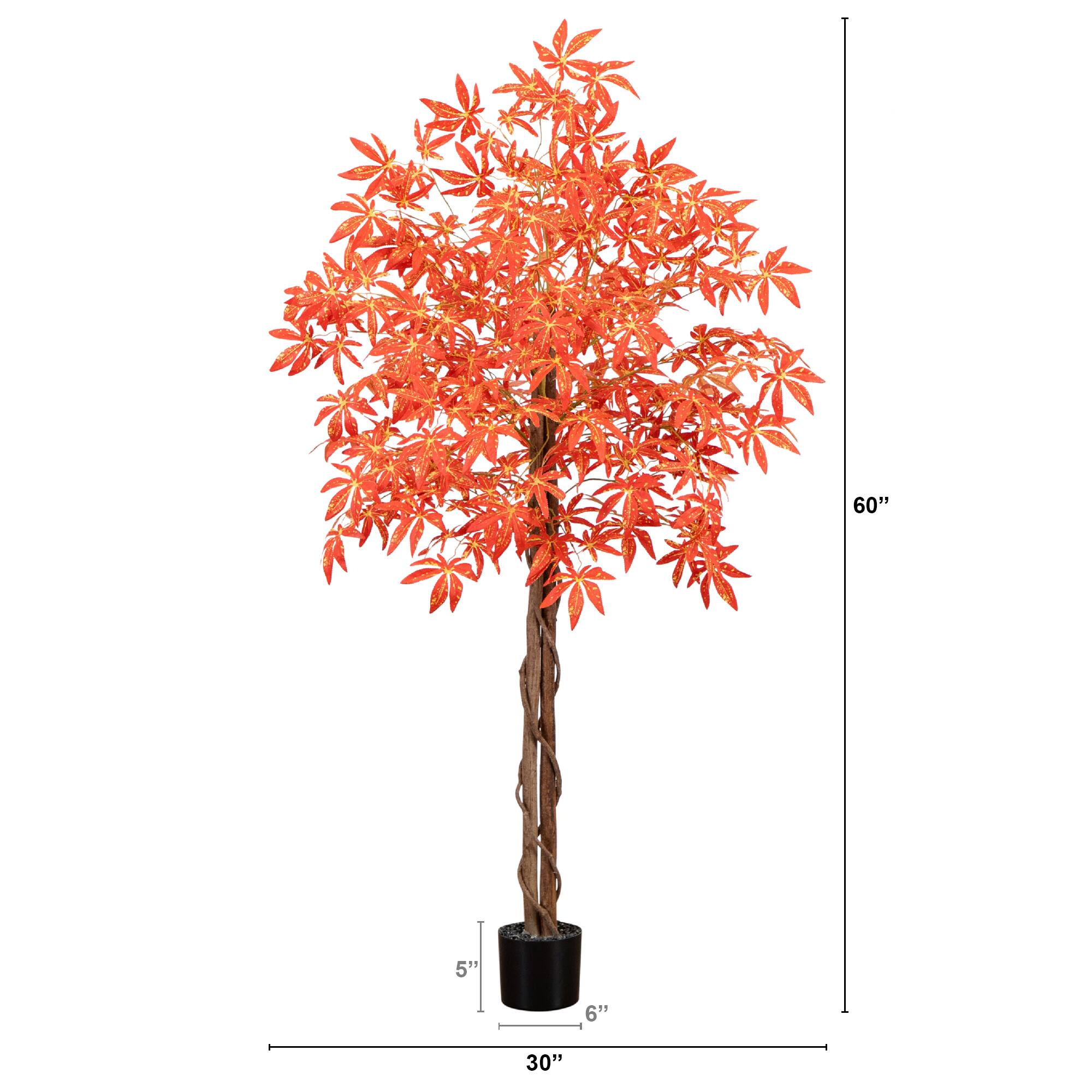 5ft. Autumn Vibrant Maple Artificial Fall Tree